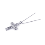 wholesale 925 sterling silver cz cross pendant necklace