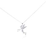 wholesale sterling silver cz fairy pendant necklace