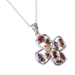 multicolor cz variety necklace