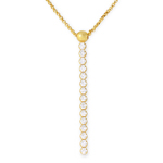 sterling silver gold plated cz drop necklace