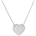 wholesale sterling silver high polish heart necklace