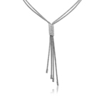 wholesale sterling silver multi strand lariat Italian necklace