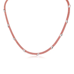 sterling silver rose gold plated Italian necklace