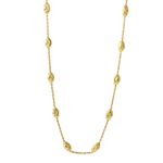 sterling silver diamond cut gold plated Italian necklace