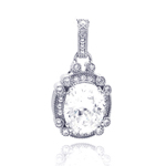 wholesale sterling silver round micro pave cz dangling pendant