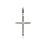 wholesale sterling silver cross micro pave cz dangling pendant