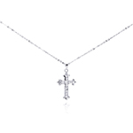 sterling silver cross pendant necklace