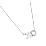 wholesale 925 sterling silver cz xo pendant necklace