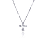 sterling silver cross pendant necklace