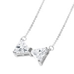 wholesale sterling silver bow cz pendant necklace