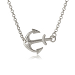 wholesale sterling silver anchor necklace