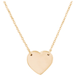 sterling silver gold plated heart necklace