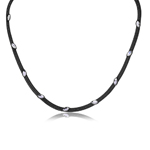 sterling silver black rhodium plated Italian necklace