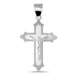 sterling silver high polish large new coptic cross pendant
