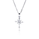 sterling silver cross pendant necklace