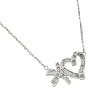 wholesale 925 sterling silver cz xo heart pendant necklace