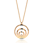 sterling silver rose gold plated spiral pendant necklace