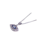 sterling silver evil eye pendant necklace