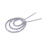 sterling silver trio open circle pendant necklace
