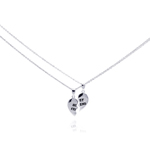 wholesale 925 sterling silver half heart piece pendant necklace