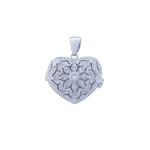 wholesale sterling silver cz heart pendant necklace