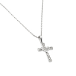 wholesale sterling silver cz cross pendant necklace