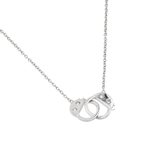 wholesale sterling silver cz handcuffs pendant necklace