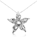 wholesale sterling silver personalized flower mounting necklace