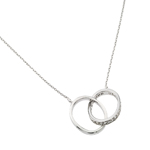 wholesale sterling silver cz link pendant necklace