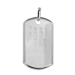 sterling silver dogtag information engraved