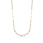 sterling silver gold plated dc beaded necklace