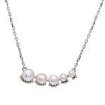 wholesale sterling silver graduated fresh water pearl necklace