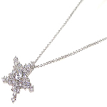 wholesale sterling silver pave set cz star pendant necklace