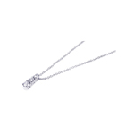 sterling silver 3 graduated cz pendant necklace