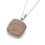 wholesale sterling silver copper color square cz inlay necklace