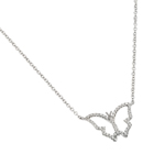 wholesale 925 sterling silver open cz butterfly necklace