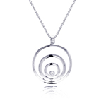 wholesale 925 sterling silver spiral pendant necklace