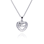 wholesale 925 sterling silver heart love pendant necklace