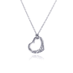 sterling silver heart pendant necklace