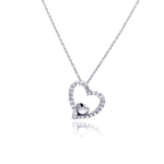 sterling silver heart pendant necklace