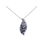wholesale 925 sterling silver cz flower pendant necklace