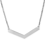 wholesale sterling silver wide v necklace