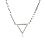 wholesale sterling silver open triangle charm necklace