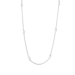 sterling silver diamond cut rhodium plated Italian necklace