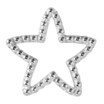 sterling silver star shaped pendant with beaded texture