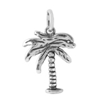 sterling silver small palm tree shaped pendant