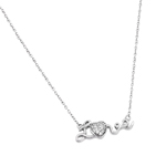 wholesale sterling silver cz love heart pendant necklace