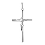 sterling silver high polish cylinder cross pendant