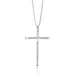 wholesale sterling silver cross cz necklace