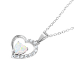 wholesale 925 sterling silver cz open heart with heart